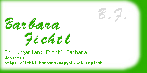 barbara fichtl business card